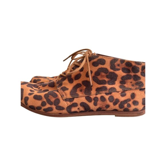 DV Dolce Vita Leopard Print Lace-Up Suede Desert Boots Womens Size 7.5 - Picture 4 of 10